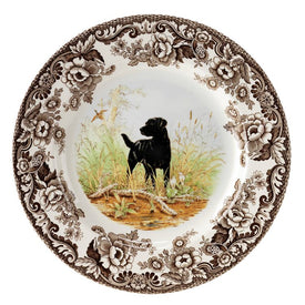 Spode Woodland 10.5" Dinner Plate - Black Labrador Retriever