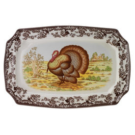 Spode Woodland 17.5" Rectangular Platter - Turkey