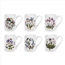 Botanic Garden Tankard/Coffee Mugs Set of 6 - Assorted Motifs
