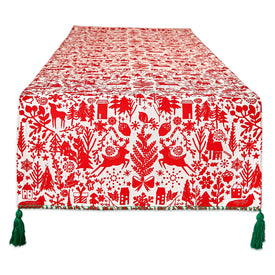 Christmas Woods Embellished 14" x 72" Table Runner