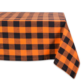 Orange Buffalo Check 60" x 84" Table Cloth