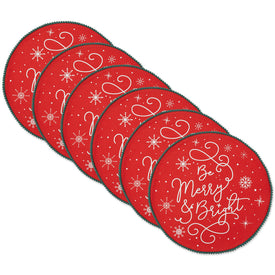 Be Merry & Bright Embellished Placemats Set of 6