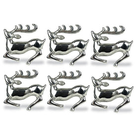Silver Stag Napkin Rings Set of 6