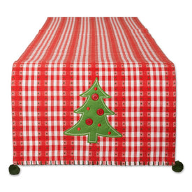 Jolly Tree Reversible Embellished 14" x 72" Table Runner
