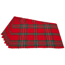 Holiday Plaid Placemats Set of 6
