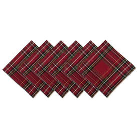 Holiday Metallic Plaid Napkins Set of 6