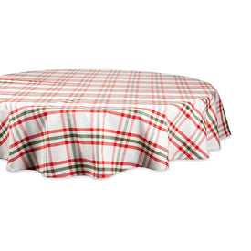 Nutcracker Plaid 70" Round Table Cloth