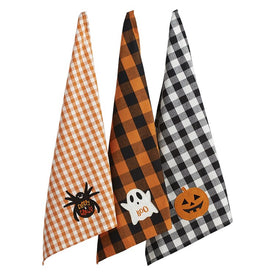 Boo! Embellished Dish Towels Set of 3