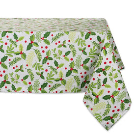 Boughs of Holly Print 52" x 52" Table Cloth