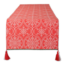 Joyful Snowflakes Reversible Jacquard 14" x 72" Table Runner