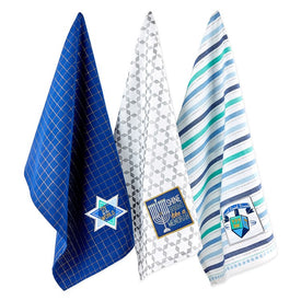 Hanukkah Dish Towels Set of 3 Assorted