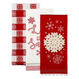 Let It Snow Dish Towels Set of 3 Assorted