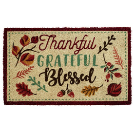 Grateful Thankful Blessed 18" x 30" Doormat