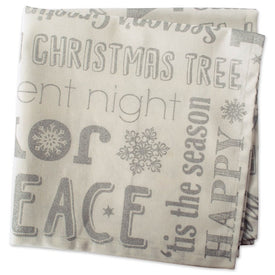 Silver Christmas Collage Napkins Set of 6