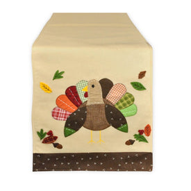 Embroidered Turkey 14" x 64" Table Runner