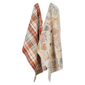Autumn Leaves Dish Towels Set of 2 Assorted