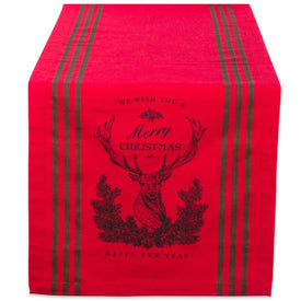 Red Stag Christmas Print 14" x 72" Table Runner