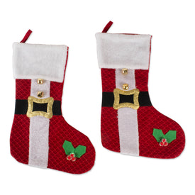 Santa's Holiday Stockings Set of 2