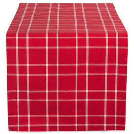 Holly Berry Plaid 14" x 72" Table Runner