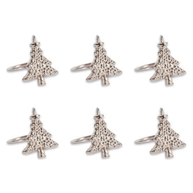 Christmas Tree Napkin Rings Set of 6