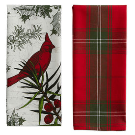 Holiday Botanical Dish Towels Set of 2