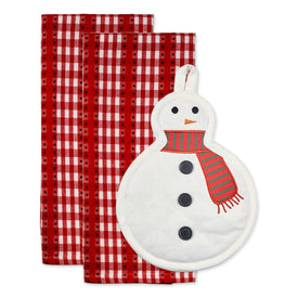 Cozy Snowman Potholder Gifts Set of 3