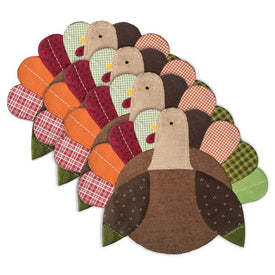Embroidered Turkey Placemats Set of 4