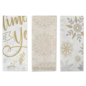 Winter Sparkle Dish Towels Set of 3 Assorted