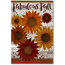 Fabulous Fall Flag 12" x 18" Gallery-Wrapped Canvas Wall Art