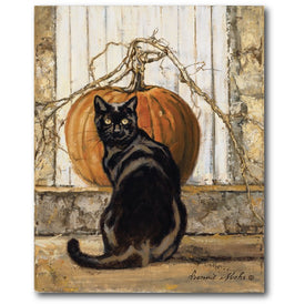 Black Cat 16" x 20" Gallery-Wrapped Canvas Wall Art