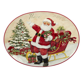 Holiday Wishes 16.5" x 12.25" Oval Platter