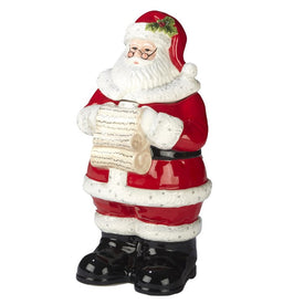 Holiday Wishes 3-D Santa Cookie Jar