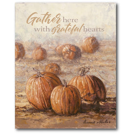 Gather Here with Grateful Hearts 20" x 24" Gallery-Wrapped Canvas Wall Art