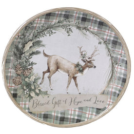 Holly and Ivy 13" Round Platter
