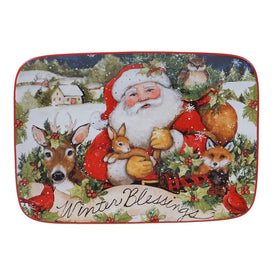 Magic of Christmas Santa Rectangular Platter