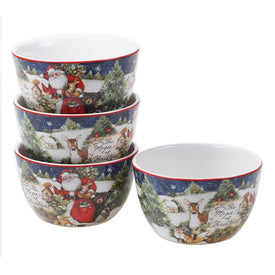 Magic of Christmas Santa Ice Cream Bowls Set of 4