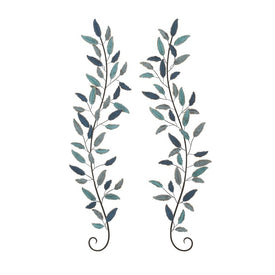 Natural Reflections Metal Leaf Wall Decor Set of 2