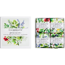 Via Mercato Primavera Soap 50G Four-Piece Gift Set- Fresh Herbs