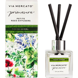 Via Mercato Primavera Petite Reed Diffuser - Fresh Herbs