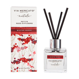 Via Mercato Natale Petite Reed Diffusor - Winter Berry