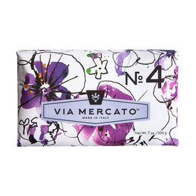 Via Mercato Bar Soap No. 4 - Violets, Magnolia & Amber
