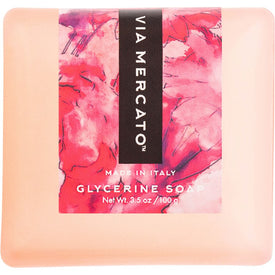 Via Mercato Bella Glycerin Soap 100G - Pink Grapefruit, Vervain & Cassis