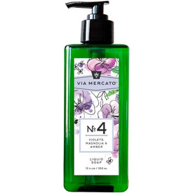 Via Mercato Liquid Hand Soap No 4 - Violet, Magnolia & Amber