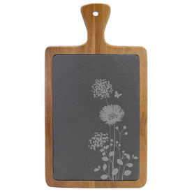 Wildflowers Acacia Wood/Slate Board w/Handle