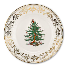 Spode Christmas Tree Gold Collection Salad Plate Set of 4