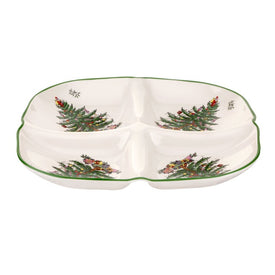 Spode Christmas Tree Sculpted Four-Section Tray