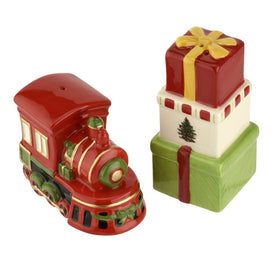 Spode 2019 Christmas Tree Train Salt and Pepper Set