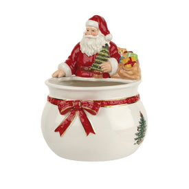 Spode Christmas Tree Santa 7.75" Candy Bowl