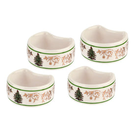 Spode Christmas Tree Gold Collection Napkin Rings Set of 4