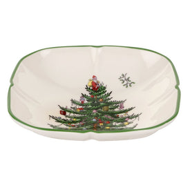 Spode Christmas Tree Sculpted Square Dish